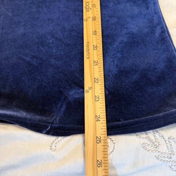 Carol Rose Womens Tunic Size L Blue Velvet Sequin  V-Neck Long Sleeve Top - Picture 10 of 11